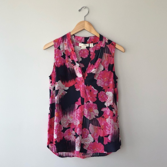 Cynthia Rowley Tops - Cynthia Rowley floral silk blouse size S